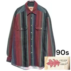 良パターン 90s ストライプ シャモアクロス FIELD N' FOREST