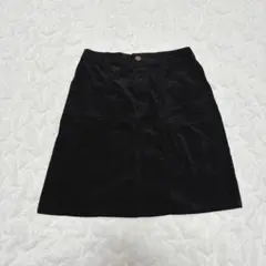 ［COLZA］台形ミニスカート(M)/綿100%✨ ブラック モノトーン