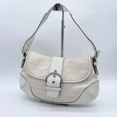 Coach Soho White Signature Shoulder Bag