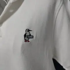 CHUMS 刺繍 ポロワンピース ホワイト　Lのサムネイル