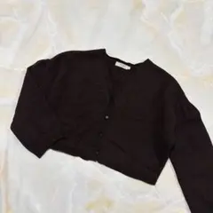 バロックジャパンリミテッド クロップドカーディガン F ダークブラウン ウール