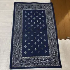 BANDANNA RUG ネイビーラグマット　バンダナラグ