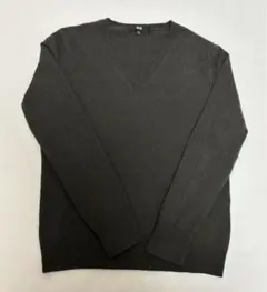 UNIQLO カシミア100% Vネックセーター Lサイズ レディースブラウン系