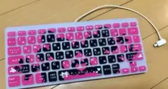 ディズニー キーボードとキーボードカバー ピンク