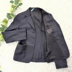 美品❗️ケーティー/キヨコタカセ 綿100%夏用テーラードジャケット 黒 Mのサムネイル