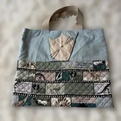 入園準備　レッスンバック　恐竜✖️猫　キルティング　幼稚園　小学校