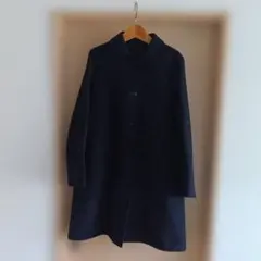 最高品質 L 無印良品 日本製 ウール コート 濃紺