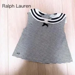 ※最終値下げ　ラルフローレン　ノースリーブシャツ　ストライプ　ベビー　6m　70
