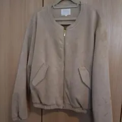 grove ベージュ ジップアップジャケット M