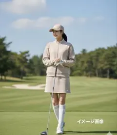 新品アディダス ゴルフ セットアップ ジャケット＆スカート Lサイズくすみピンク