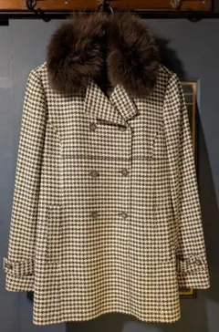 最終！ ファー襟付きダブルブレストジャケット