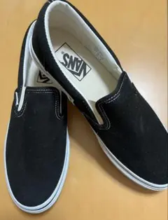 【美品】VANSバンズ　スリッポン ブラック　サイズ26㎝