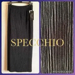 【新品】SPECCHIO スペッチオ ロング プリーツ スカートペチコート付　黒のサムネイル
