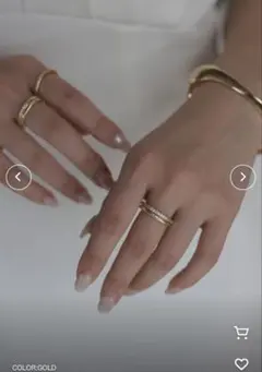 新品未使用　anuans マルチデザインストーンリングセット