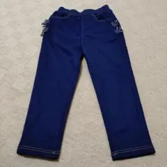 ダークブルーデニムリボンパンツ