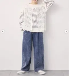 sm2 パネルボーダーバスクシャツ　定価4,290円　今期完売