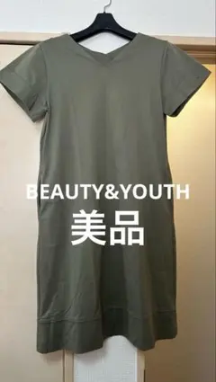 【美品】BEAUTY&YOUTH チュニック カーキ 半袖