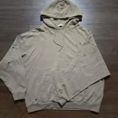 GYDA♥ ダメージ加工 プルオーバー パーカー ベージュ