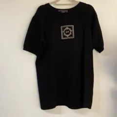 ホテルシリーズ★Rady ロゴ刺繍 半袖ニット ブラック