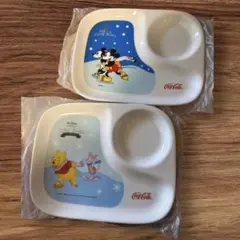 新品　ディズニー　ワンプレート　ミッキー プーさん プレート 2枚セット