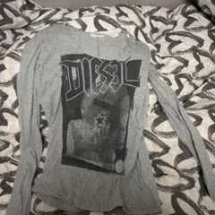 DIESEL グレー 長袖カットソー