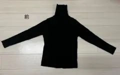 【UNIQLO（ユニクロ）】リブ編み タートルネック 黒 セーター