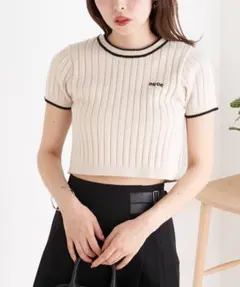 chico チコ 配色刺繍チビニットのサムネイル