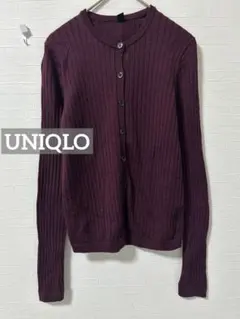 す*れ様 k0049 UNIQLO メリノリブクルーネックショートカーディガン