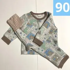 ベビー パジャマ クマ柄　90 キルティング