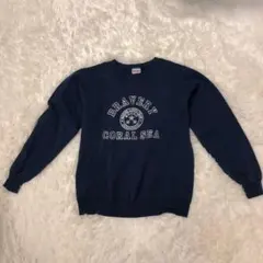 ユナイテッドスポーツ メンズ L 紺 スウェット トレーナー カレッジロゴ風
