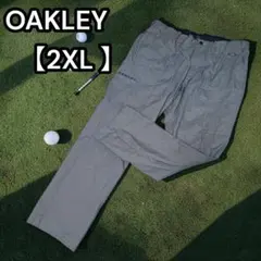 美品★OAKLEY オークリー ゴルフパンツ 2XL チェック柄 ウエストゴム