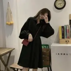 GRL シャツワンピース 黒