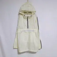 ウィッテム　ナイロンパーカー　長袖　フード付き　ハーフジップ　L　アイボリー