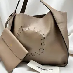 ステラマッカートニー サークルロゴ トートバッグ 肩掛け A4 ポーチ付