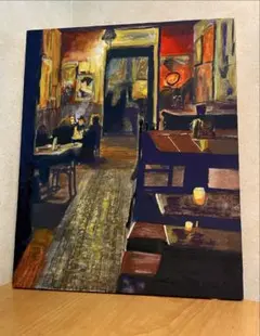 原画　「Late-night cafe」　アクリル画