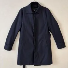 【大きめ】ステンカラーコート メンズ ネイビー スーツセレクト　ライナー付