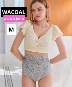 新品ワコル「 PEACH JOHN フリルワイヤービキニナイスバディ水着Mのサムネイル