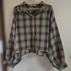 らむちゃんコラボ チェックシャツ 4L