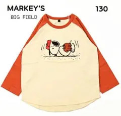 130【新品】マーキーズ キッズ ピーナッツ スヌーピー 長袖 ロングTシャツ