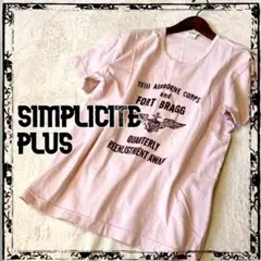 SIMPLICITE PLUS シンプリシテプリュス Tシャツ 大きめ ピンクのサムネイル