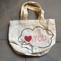I LOVE YOU プリント キャンバス ミニトートバッグ　フライングタイガーのサムネイル