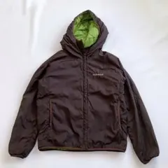 mont-bell モンベル サーマランドパーカー リバーシブル S 茶 緑