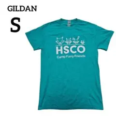 ☆GILDAN【S】HSCO Camp 半袖Tシャツ ターコイズブルー
