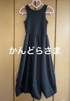 GU バブルヘムワンピースブラック　S