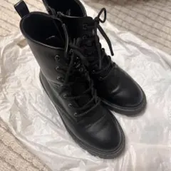 【美品】GU ライトボリュームソールレースアップブーツ xs 22 黒