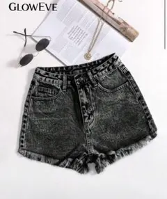 SHEIN グレー ダメージショートパンツ