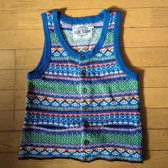 CUBE SUGAR ノルディック柄ニットベスト