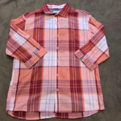 メンズHush Puppies チェック柄シャツ LLサイズ八分袖のサムネイル