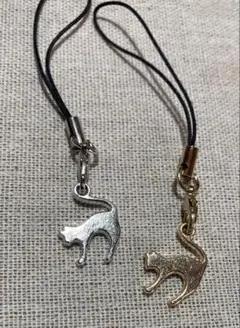 猫ストラップ　２色セット✴︎