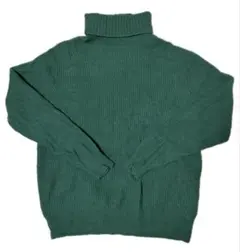 ADAM ET ROPÉ グリーンタートルネックセーター